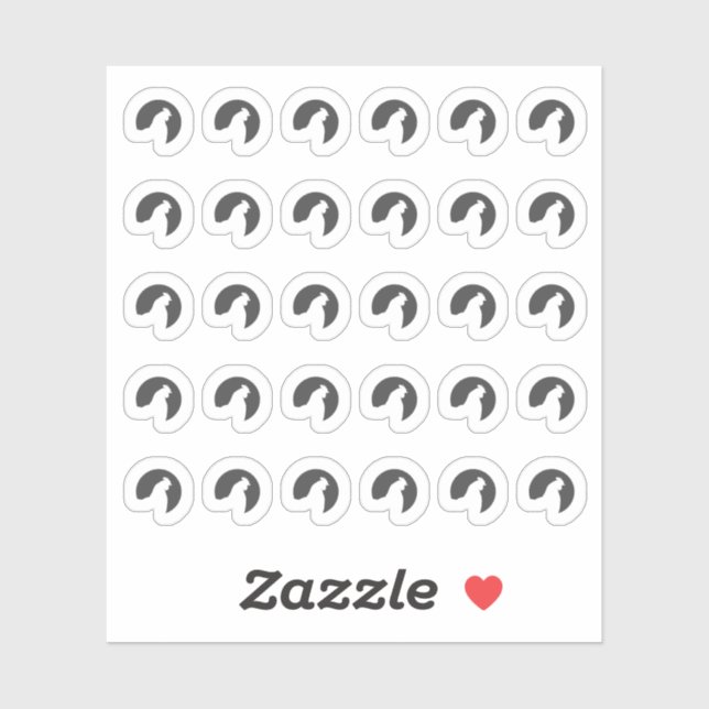 Sticker Dark Grey Chicken Wedding Place Cards Meal Choice (Feuille)
