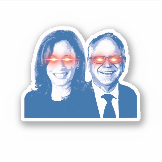 Sticker Dark Harris Walz (Devant)