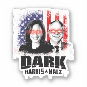 Sticker Dark Harris Walz 2024