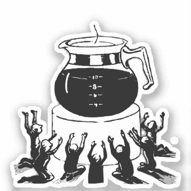 Sticker Dark Lord Coffee, Adorez le café (Recto)