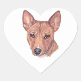 Sticker d'art de chien Basenji