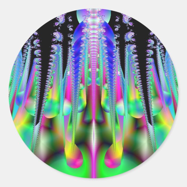 Sticker d'art fractal de Rocket psychotique (Devant)