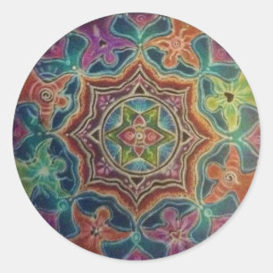 Sticker d'art Mandala Anges dansants