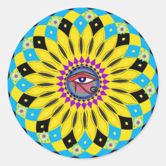 Sticker d'art Mandala Oeil de Horus Sunflower
