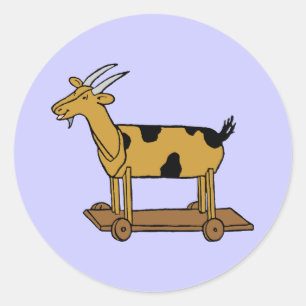 Sticker d'art Vintage de la chèvre de jouet