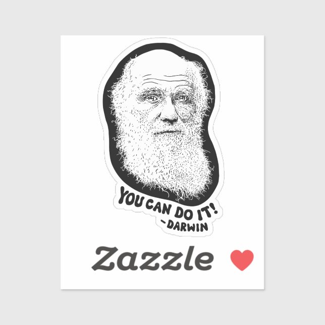 Sticker Darwin - Vous Pouvez Le Faire (Feuille)