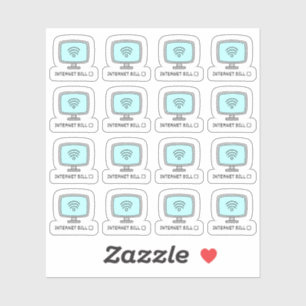 Sticker Date d'échéance de la facture Internet Rappel Wi-f