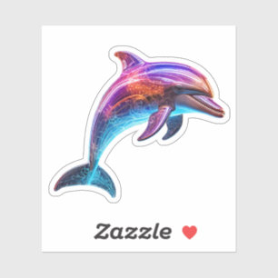 Sticker Dauphin coloré vif