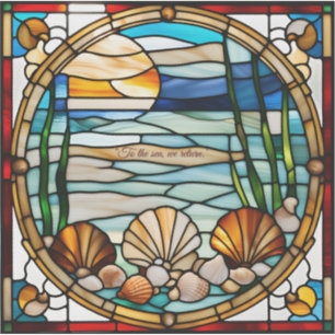 Sticker Dauphin En Verre Trait Faux