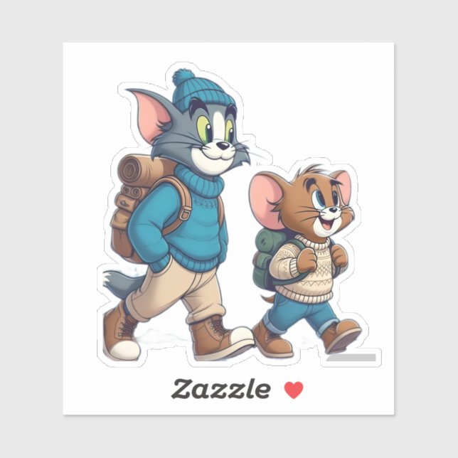 Sticker d'aventure Tom et Jerry Winter (Feuille)