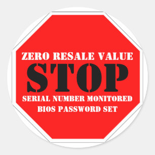 Sticker d'avertissement anti-vol