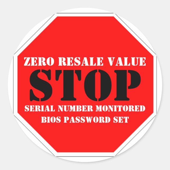 Sticker d'avertissement anti-vol (Devant)