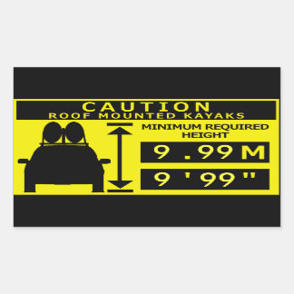 Sticker d'avertissement de hauteur Kayak