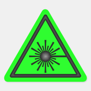 Sticker d'avertissement laser vert