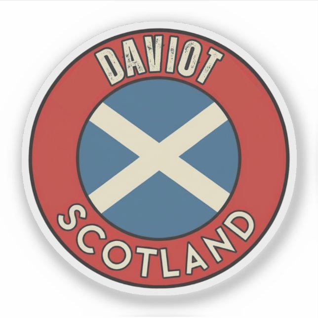Sticker Daviot, Écosse (Devant)
