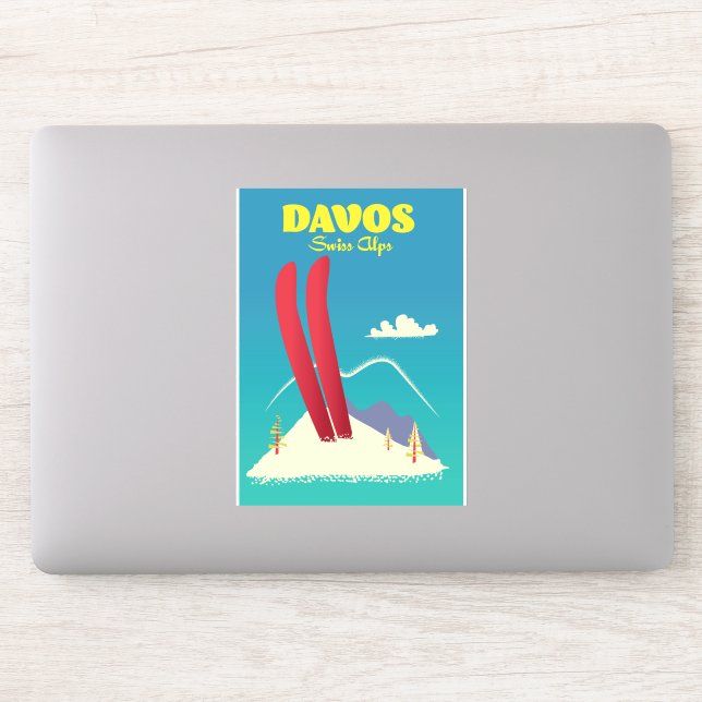 Sticker Davos Alpes suisses (Ordinateur)