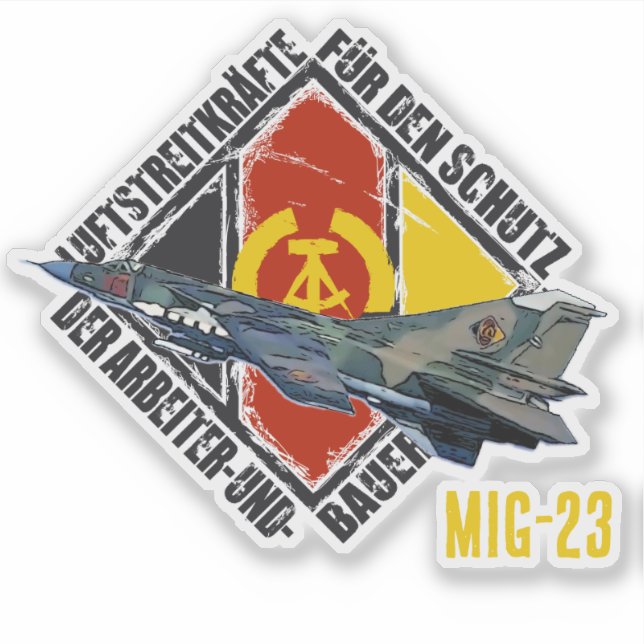 STICKER DDR MIG 23 (Devant)