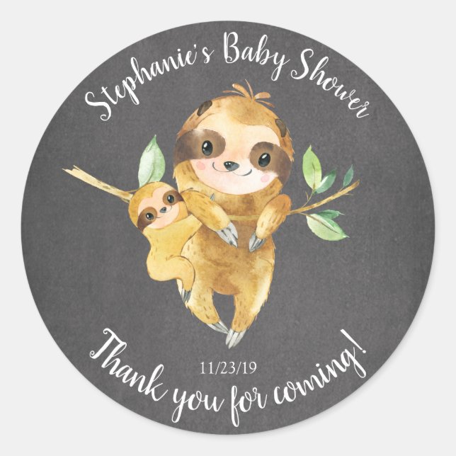 Sticker de Baby shower de la fente de tableau noir (Devant)