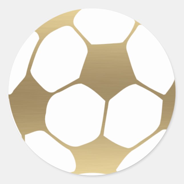 Sticker de balle de football en or Faux (Devant)