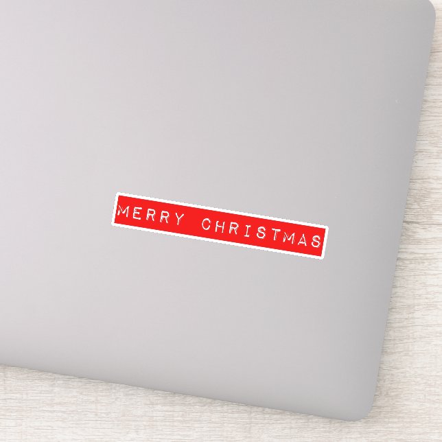 Sticker de bande rouge Joyeux Noël (Détail)