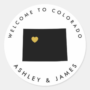 Sticker de bienvenue Mariage du Colorado, sac boît