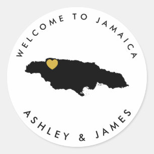 Sticker de bienvenue pour Mariage jamaïcain pour b