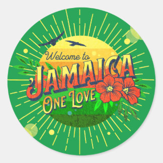 Sticker de bienvenue touristique jamaïcain