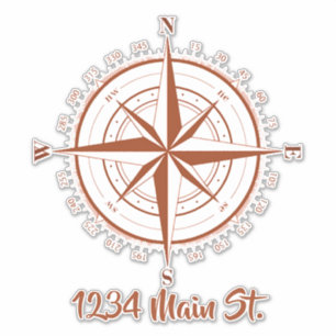 sticker de boîte aux lettres Compass