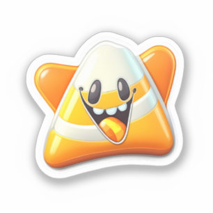 Sticker de bonbon de maïs sourire