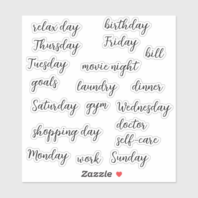 Sticker de calendrier pour les planificateurs | fi (Feuille)