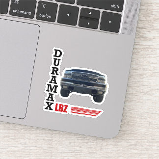 Sticker de camion noir Duramax LBZ avec bandes rou