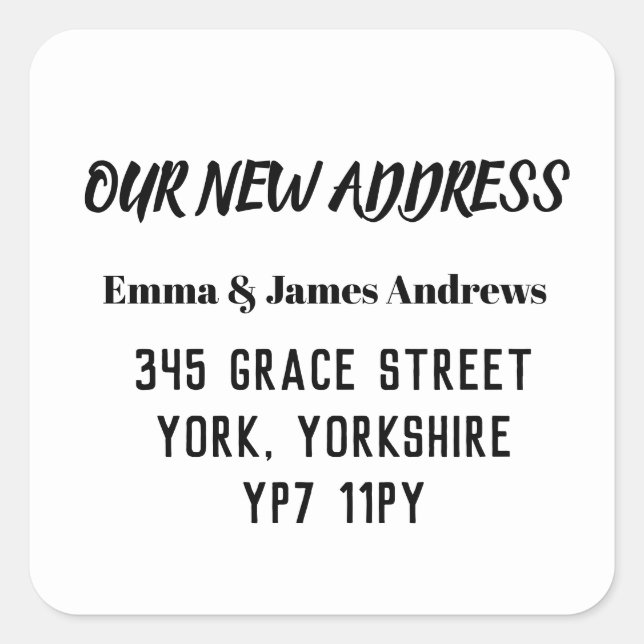 Sticker de Carré mobile simple moderne (Devant)