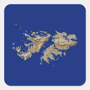 Sticker de carte des îles Falkland