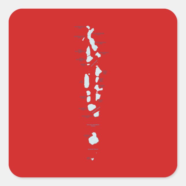 Sticker de carte des Maldives (Devant)