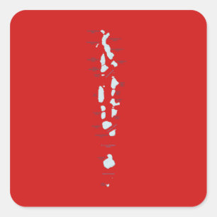 Sticker de carte des Maldives