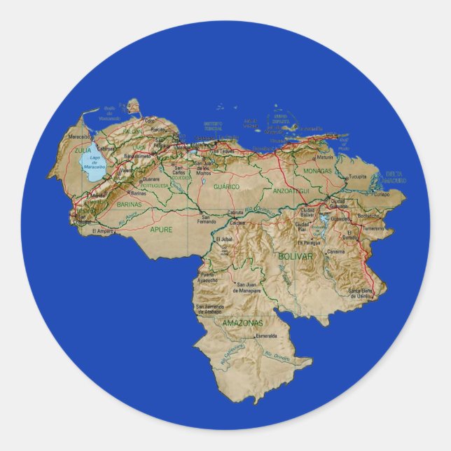 Sticker de carte du Venezuela (Devant)