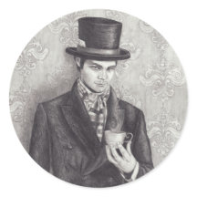 Sticker de chapeau Mad Alice au pays des merveille