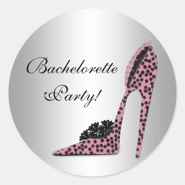Sticker de chaussures Leopard Rose High Heel (Devant)