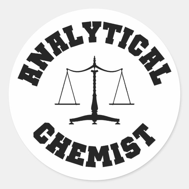 Sticker de chimiste analytique (Devant)