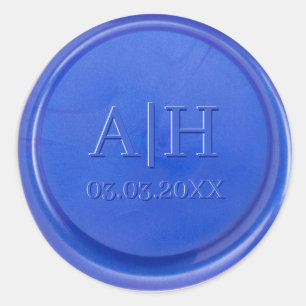 Sticker de cire en quartz bleu initial