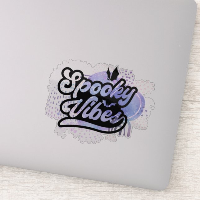 Sticker de citation d'Halloween éffrayante (Détail)