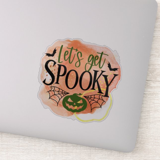 Sticker de citation d'Halloween éffrayante (Détail)