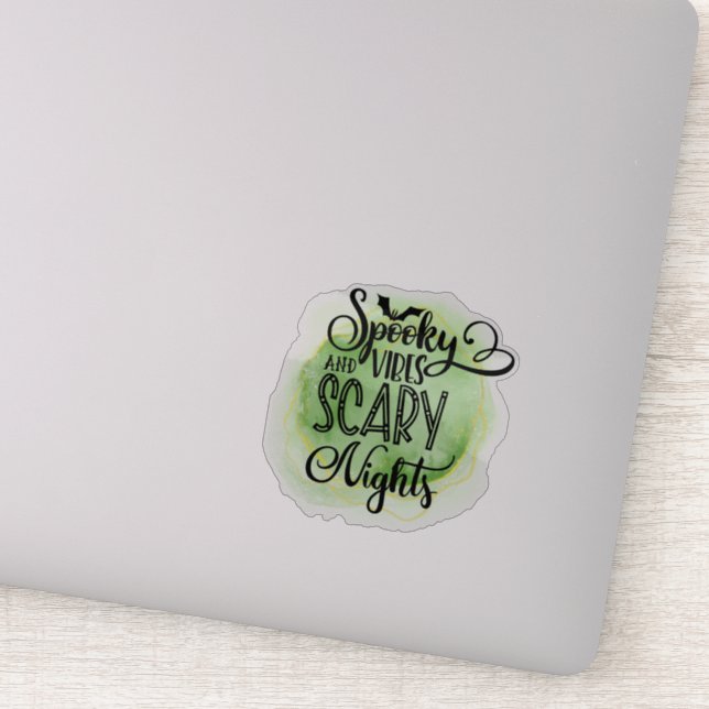 Sticker de citation d'Halloween éffrayante (Détail)