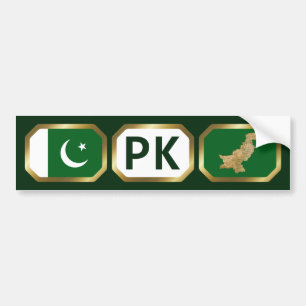 Sticker de code de la carte du drapeau pakistanais