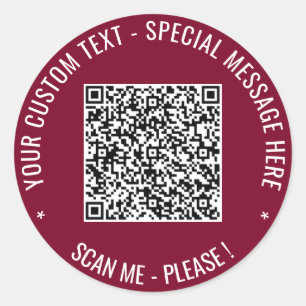 Sticker de code QR avec texte personnalisé Choisir