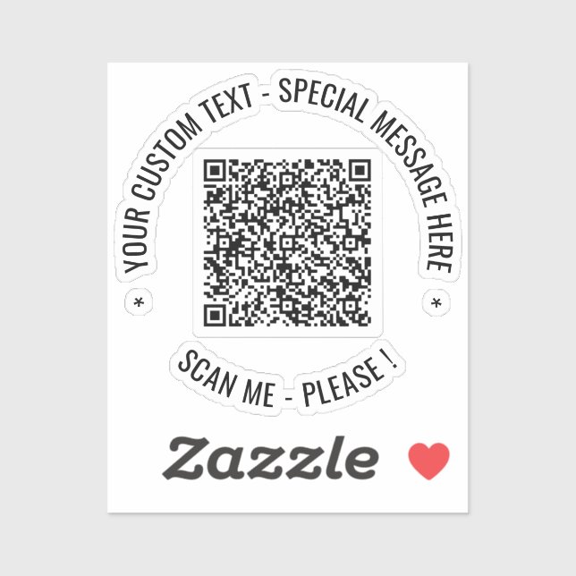 Sticker de code QR Info Analyse Texte et couleurs  (Feuille)