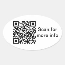 Sticker de code QR ovale