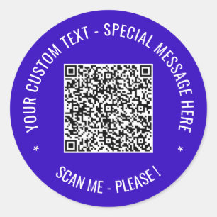 Sticker de code QR personnalisé Texte et couleur p