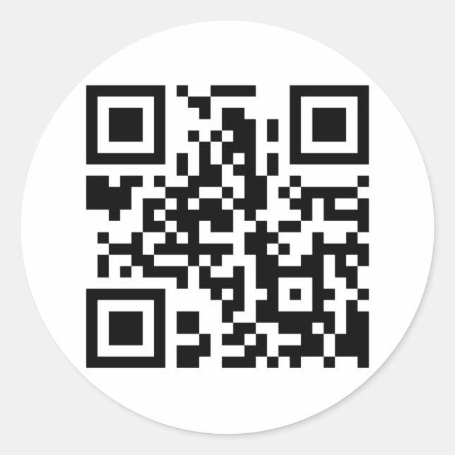 Sticker de code QR rond (Devant)