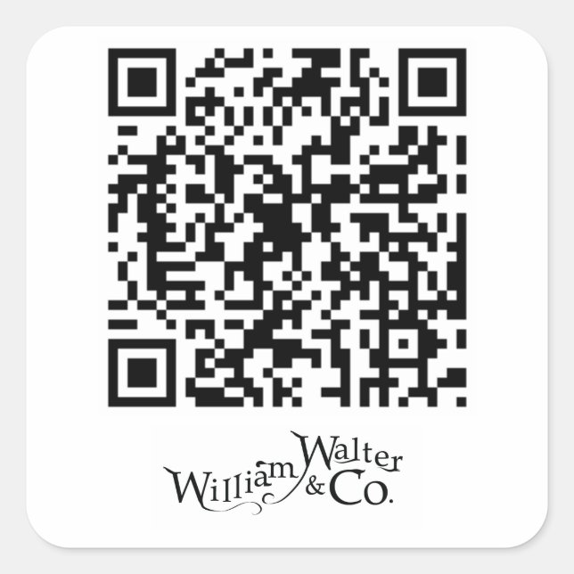 Sticker de code QR William Walter et Co (Devant)